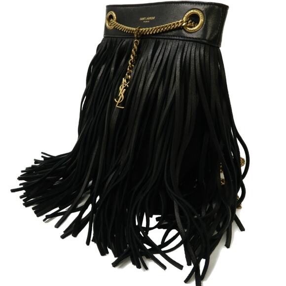 💎✨BEAUTIFUL✨💎 Authentic SAINT LAURENT Shoulder Bag Black - Picture 7 of 13